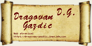 Dragovan Gazdić vizit kartica